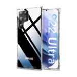 Q-Series Clear Shockproof TPU Bumper Protective Cover for Galaxy S22 Ultra