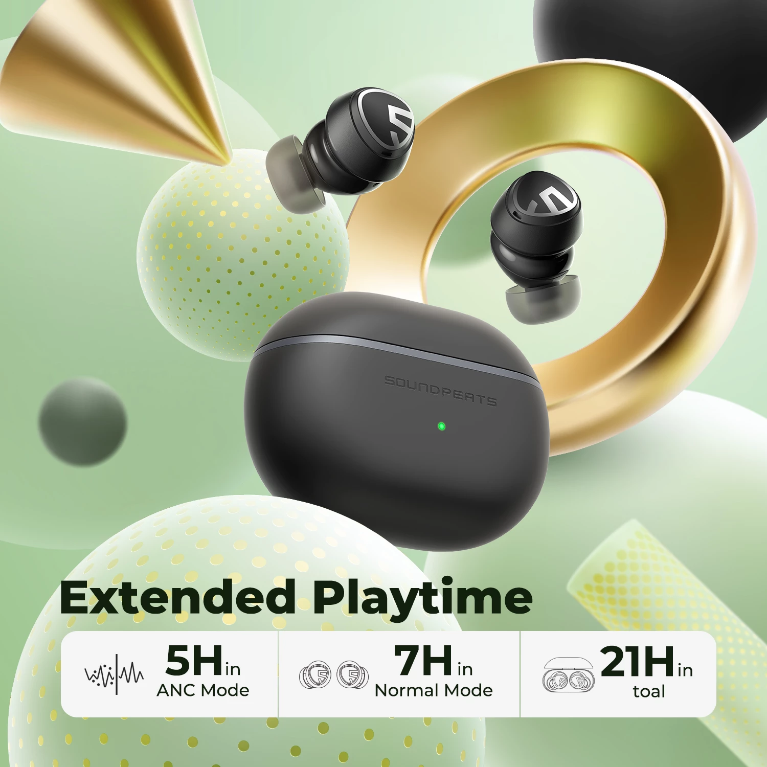 SoundPEATS Mini Pro Hybrid ANC Wireless Bluetooth Earbuds