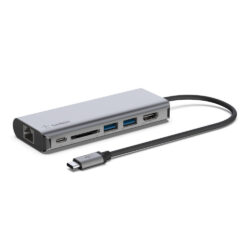 Belkin Connect USB-C 6-in-1 Multiport Adapter Computer & Office