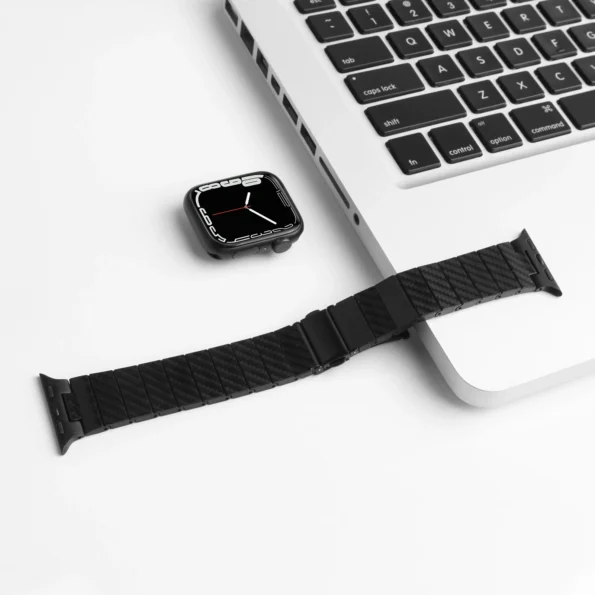 COTEetCI W76 Carbon Fiber Pattern Strap for iWatch 42 / 44 / 45 / Ultra 49 mm