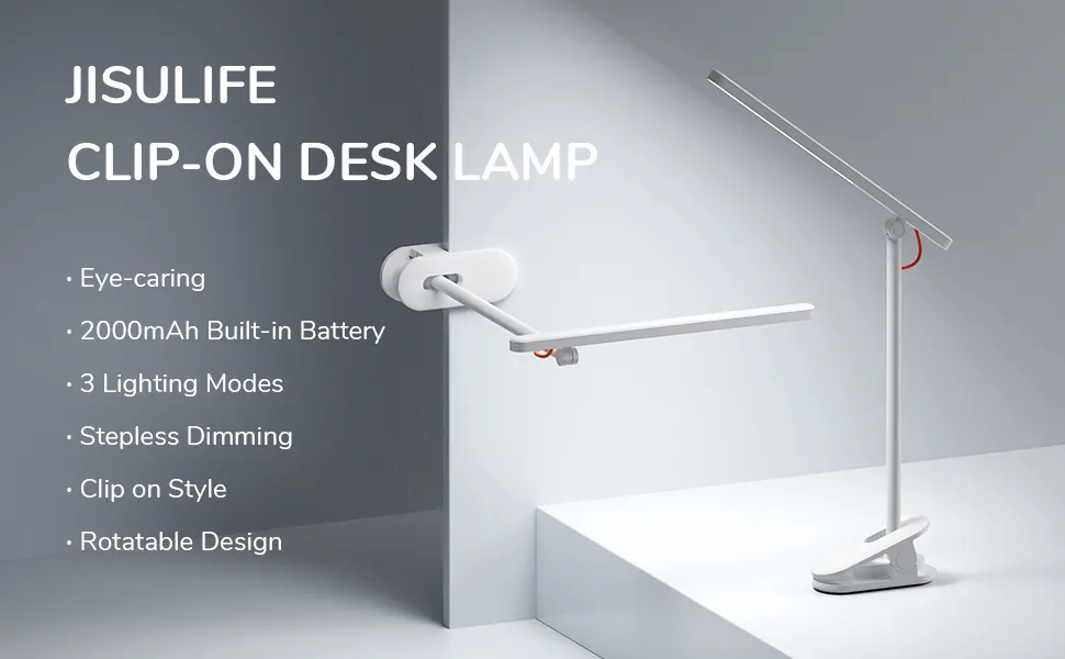 JISULIFE LA01 Adjustable Clip Design Lamp