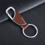 Luxury Leather Metal Clasp Creative Keychain Keyring2