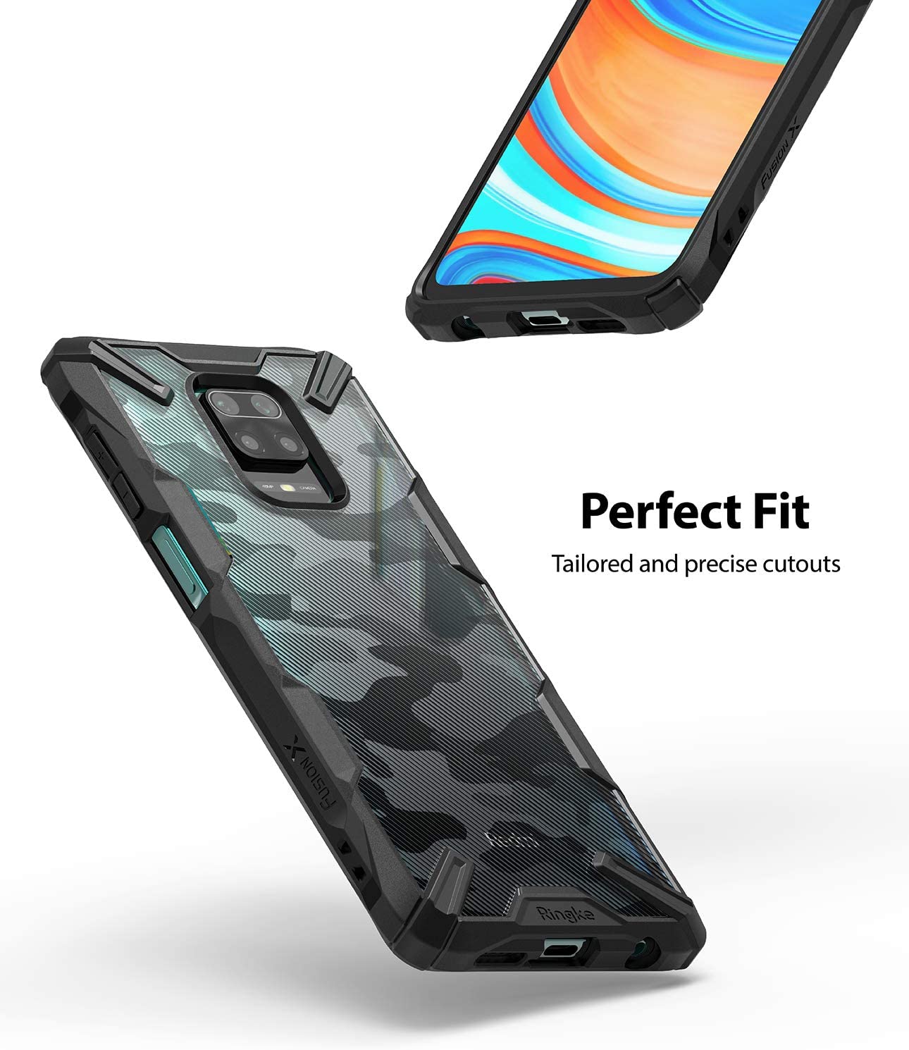 Ringke Fusion X Camo Black Case for Redmi Note 9 Pro - 9 Pro Max