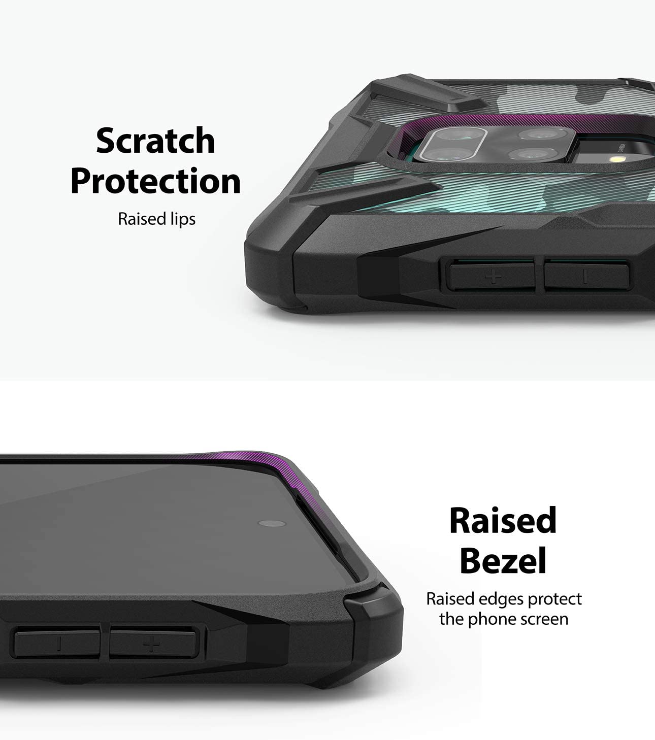 Ringke Fusion X Camo Black Case for Redmi Note 9 Pro - 9 Pro Max