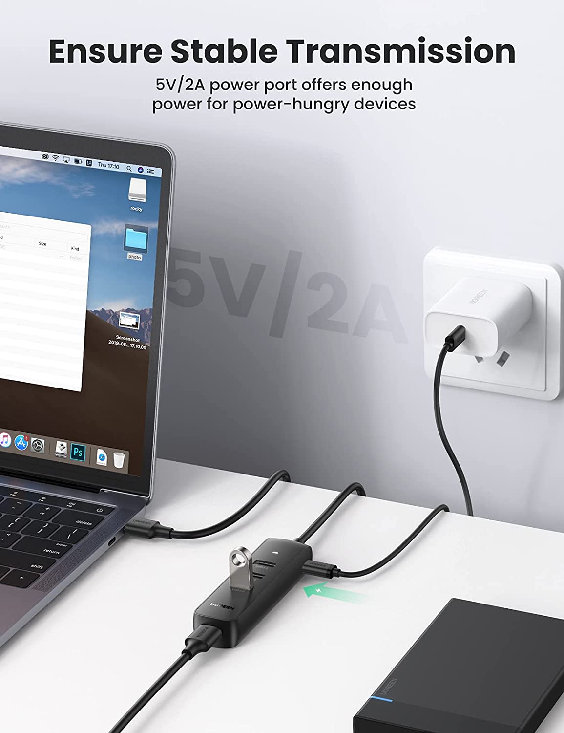 UGREEN 4 Ports Powered USB 3.0 HUB