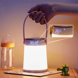 Xiaomi Mijia Midea Clock Timing Temperature Display Stepless Simming Led Rechargeable Night Light Clock Accessories