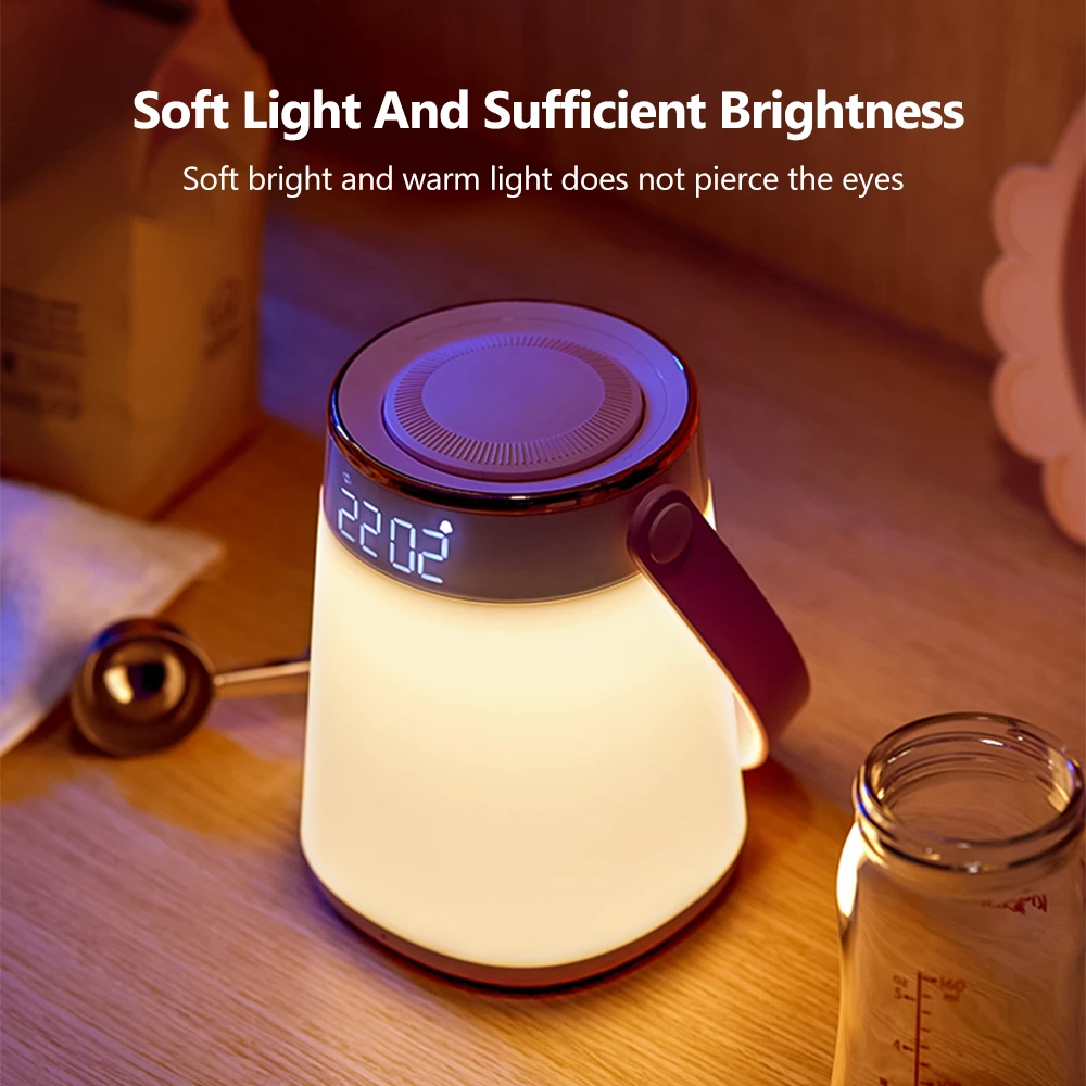 Xiaomi Mijia Clock Timing Temperature Display Stepless Simming Led Rechargeable Night Light