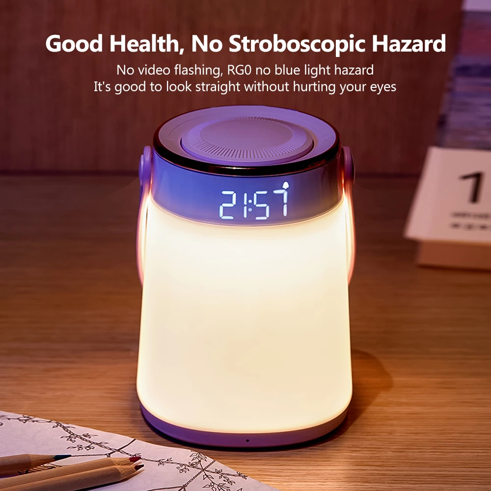 Xiaomi Mijia Clock Timing Temperature Display Stepless Simming Led Rechargeable Night Light