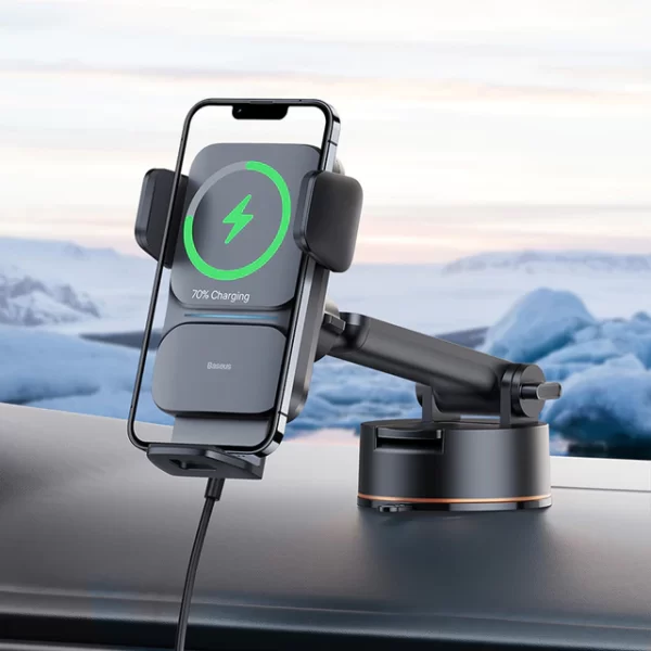 Baseus Qi 15W Wisdom Auto Alignment Car Mount Wireless Charger Suction Base Version Latest Car Accessories