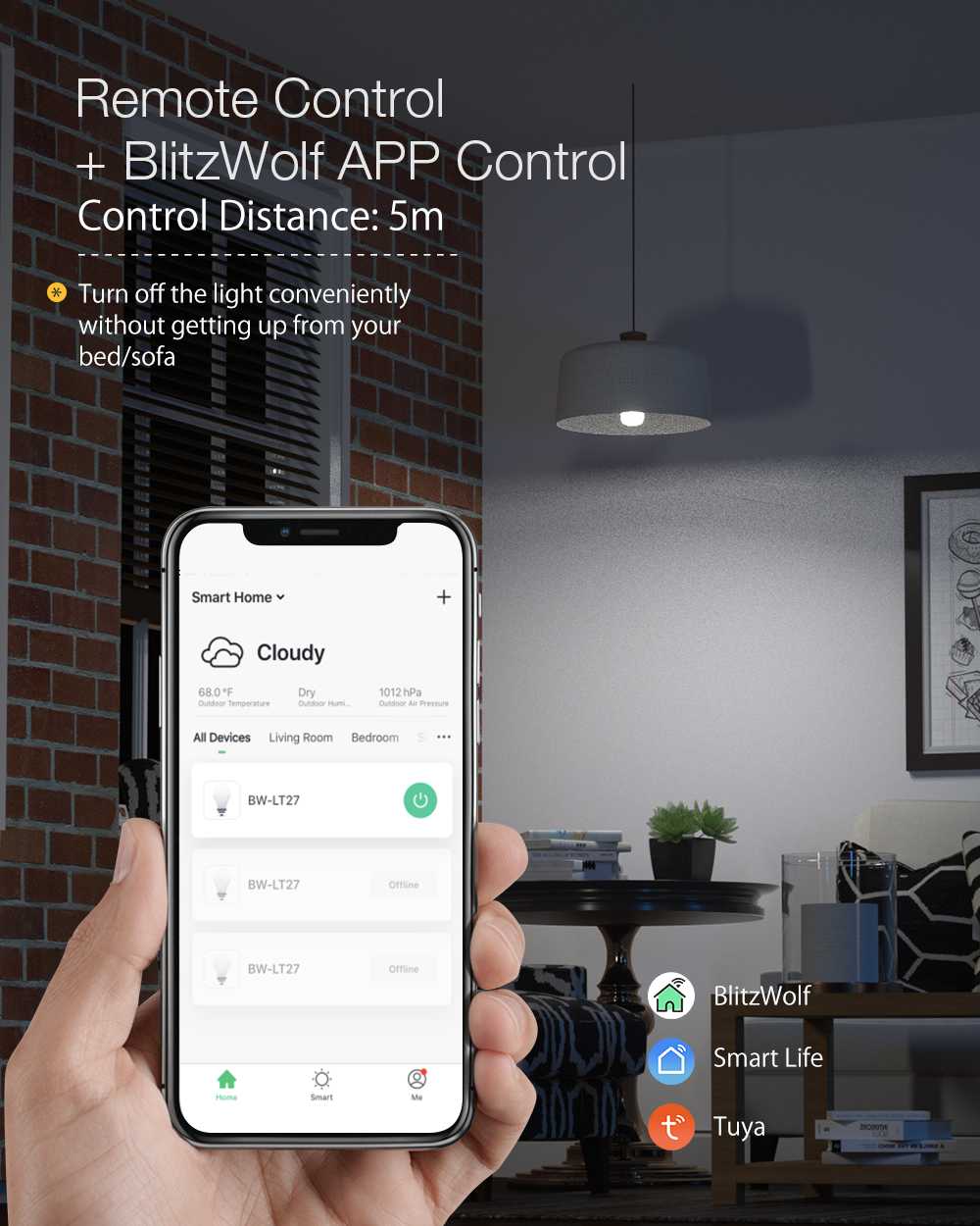 Blitzwolf Bw-Lt27 Wifi Smart Led Light Bulb Work With Alexa Google Assistant