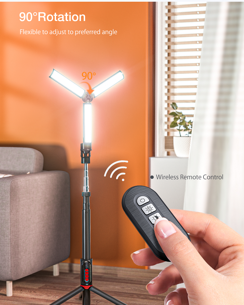 BlitzWolf BW-SL7 Fill Lights Wireless Remote Control Portable 3 Lighting Groups Flashes Lights