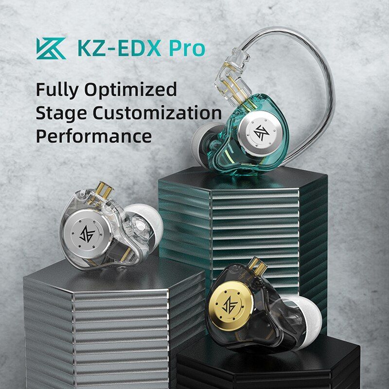 KZ EDX Pro Hi-Fi Bass 1DD Dynamic In-ear Earphones with Mic