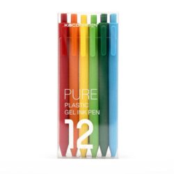 Mi Kaco Multi Color Pure Plastic Gel Ink Pen – 12Pcs Pack Computer & Office