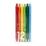 Mi Kaco Multi Color Pure Plastic Gel Ink Pen – 12Pcs Pack