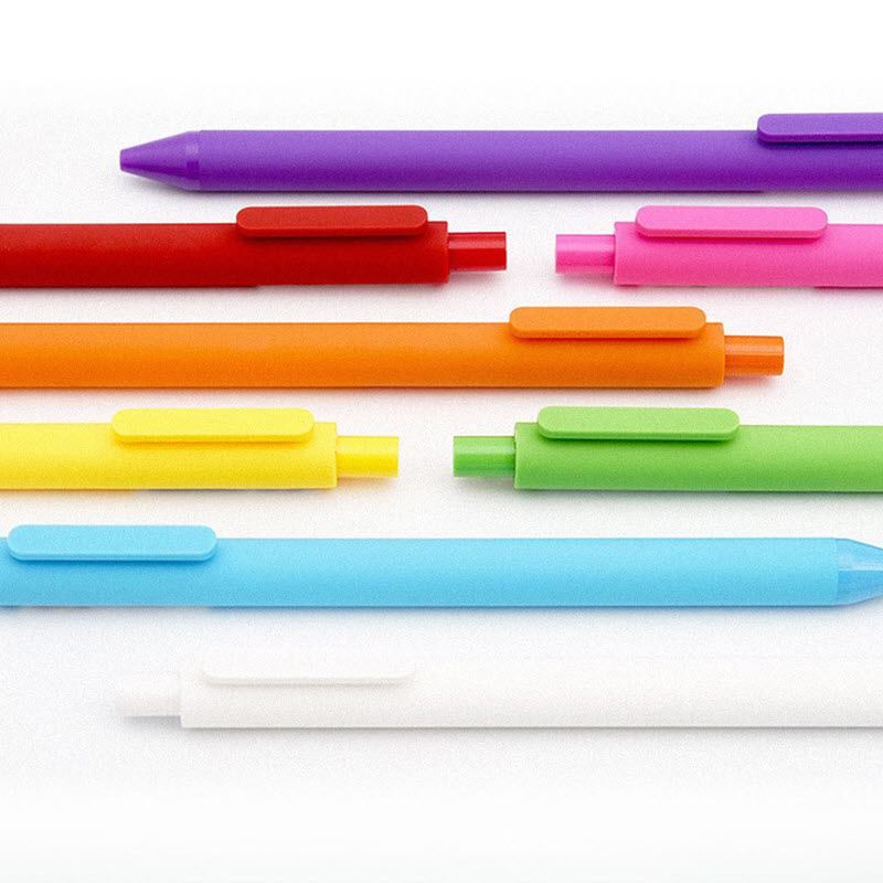 Mi Kaco Multi Color Pure Plastic Gel Ink Pen – 12Pcs Pack