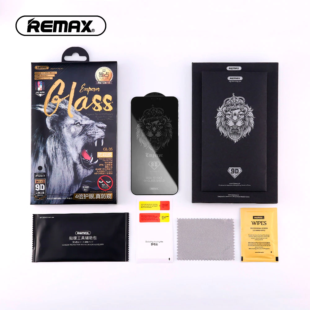 Remax Emperor Series 9D Privacy Screen Protector Tempered Glass for iPhone X / Xs / Xr / Xs Max