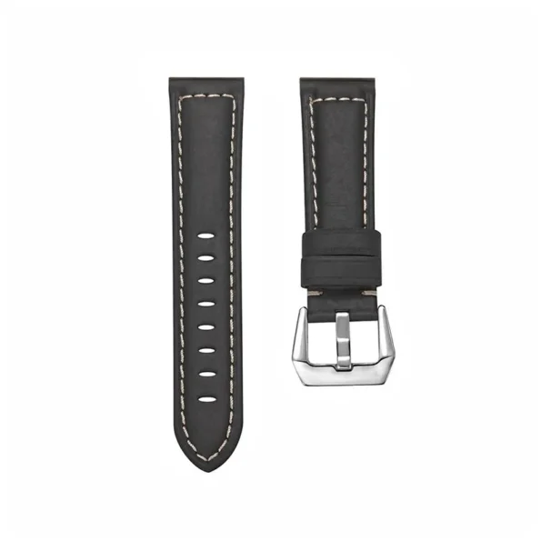 Silicone Leather Watch Band Replacement Strap for 20mm / 22mm