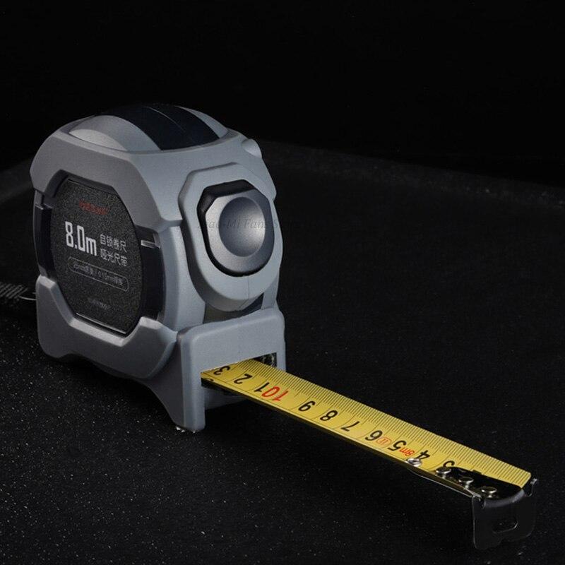 Xiaomi DUKA SD 8m Portable Precision Steel Tape Measure Frosted Retractable Ruler Rubberized Drop-proof Measuring Tool