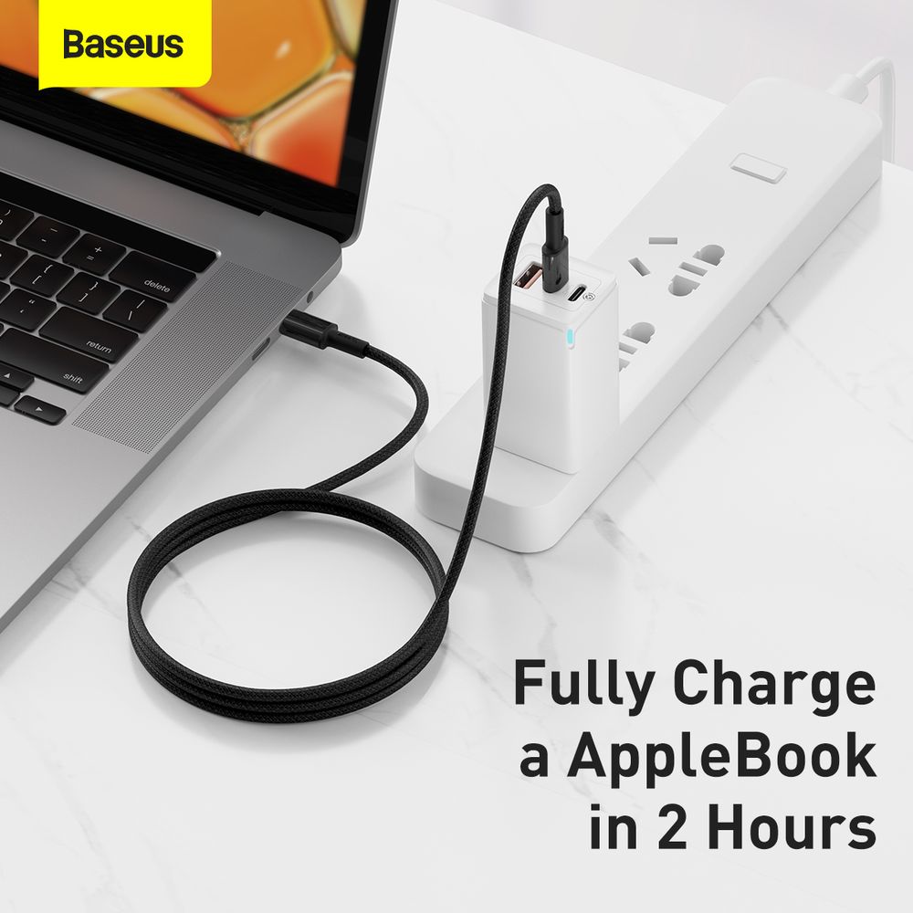 Baseus 1m - 2m 100W Type-C to Type-C High Density Braided Fast Charging Data Cable