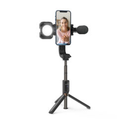 BlitzWolf BW-BS15 Tripod Selfie Stick with Fill Light and Microphone with Stepless Brightness Accessories
