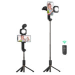 BlitzWolf BW-BS15 Tripod Selfie Stick with Fill Light and Microphone with Stepless Brightness Accessories