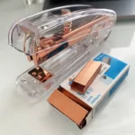 DELVTCH Transparent Stapler Office Accessories with 1000Pcs Metal Staples