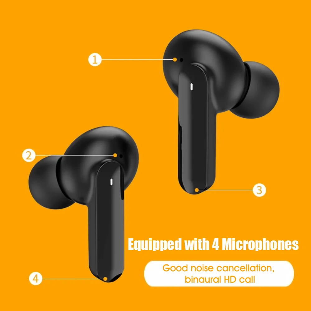 QCY T10 Pro True Wireless Bluetooth Earbuds with 4 Mics Noise Cancelling