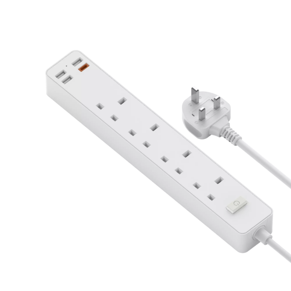 WiWU PD 20W Smart Power Strip With 3 USB / 1 USB-C / 4 AC Ports UK Plug Power Strips