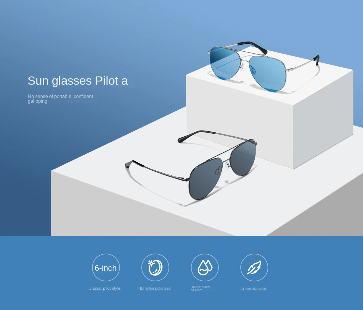 Xiaomi Mijia Sunglasses Pilota Polarized Anti-Uv Screwless Glasses (Msg01Bj)