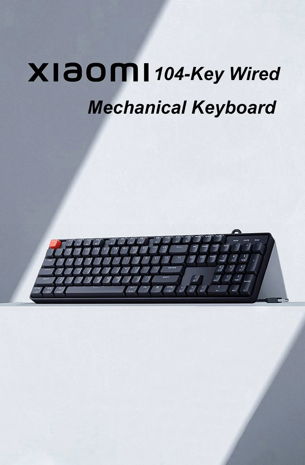 Xiaomi Wired Mechanical Keyboard 104 Keys Gaming Ergonomic Design LED Backlight Modes