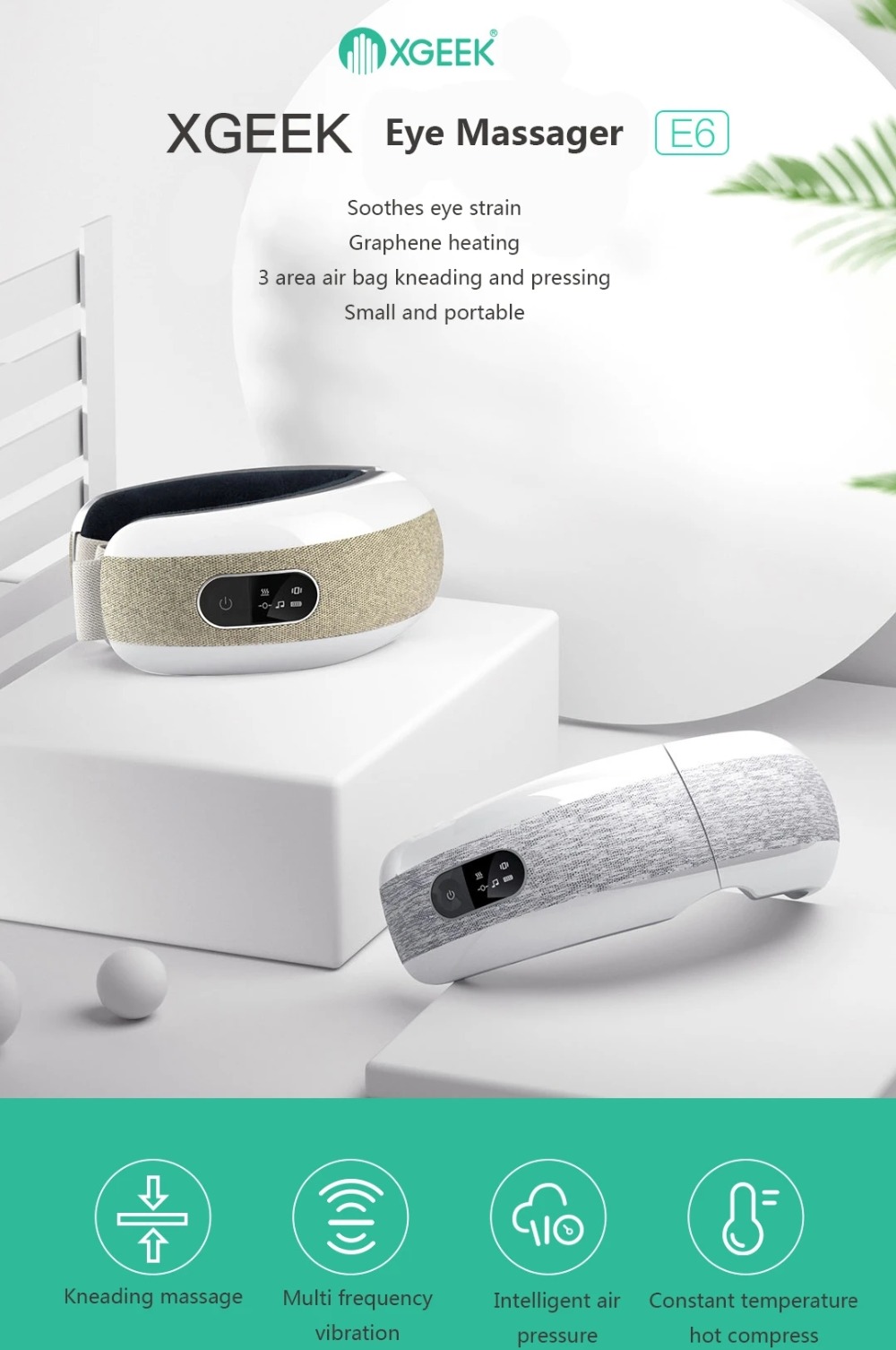 Xiaomi XGEEK E6 Smart Eye Massager Machine To Relieve Fatigue And Ease Sleep