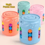 2 In 1 Magical Beans Fingertip Spinner Toys Rotating Small Magic Beads Cube Stress Relief Children Puzzle Decompression Toys