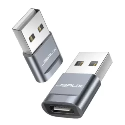 JSAUX USB-C Female to USB-A Male Adapter (2 Pack) Computer & Office