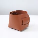 Pen Holder Desk Organizer Portable PU Leather Pen Holder