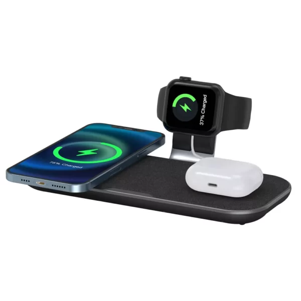 Wiwu Power Air 15W 3 In 1 Wireless Charger (PA3IN1B) Charger