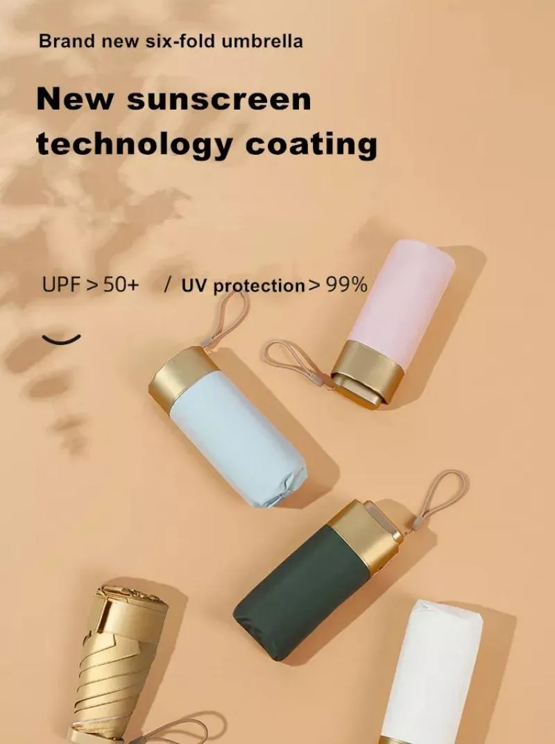 Folding Pocket Umbrella Compact Capsule Design