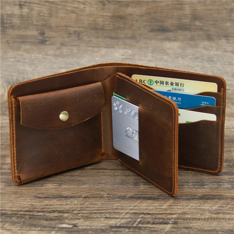 Bifold wallet shop with coin pocket