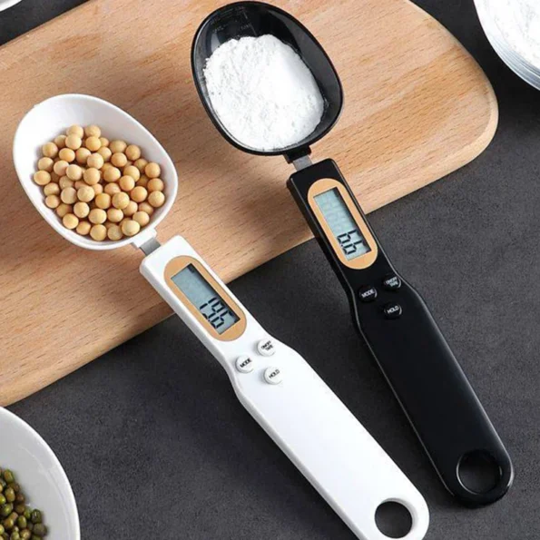 Mini Kitchen Electronic Scale 500g 0.1g LCD Digital Food Measurement Flour Digital Spoon Scale Kitchen Tool (White)