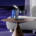 USAMS 15W 3 in 1 Folding Wireless Charging Stand with Table Lamp