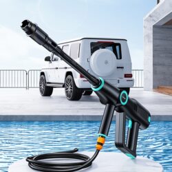 USAMS US-ZB252 Portable Car Washing Spray Nozzle with 5M Water Pipe Car Accessories