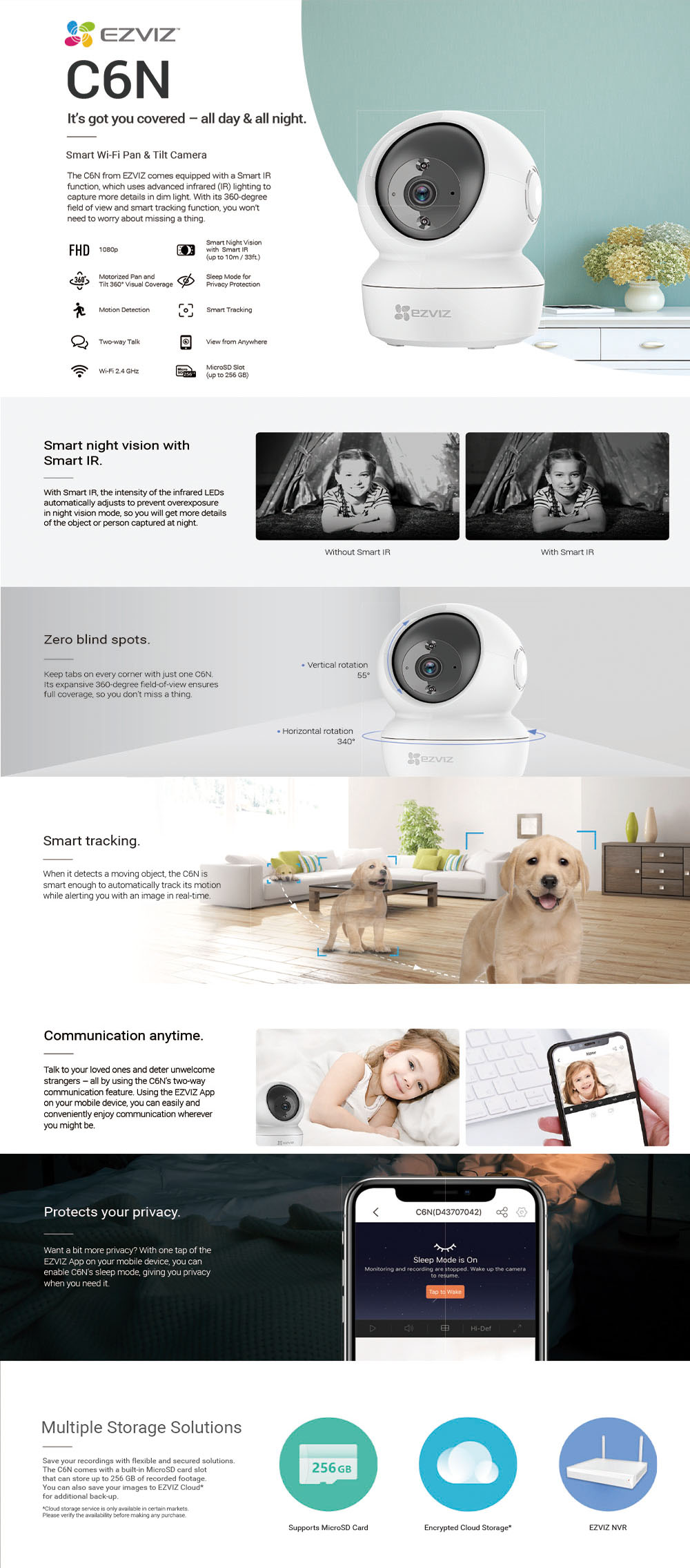 EZVIZ C6N Full HD 1080P Smart Home Camera with Night Vision