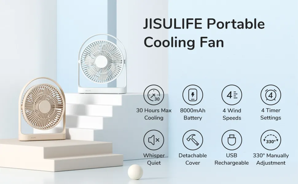 Jisulife Fa27 Portable Multi-Functional Family Cooling Fan
