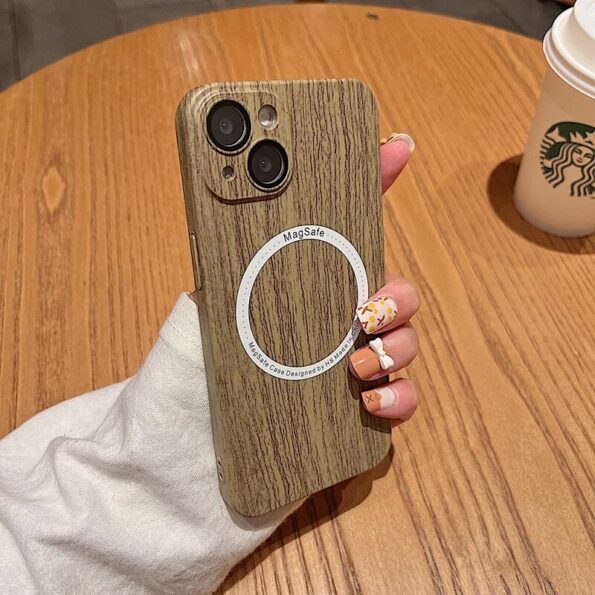 Mag Wooden With Camera lens Protective Case for iPhone 13 / 13 Pro / 13 Pro Max