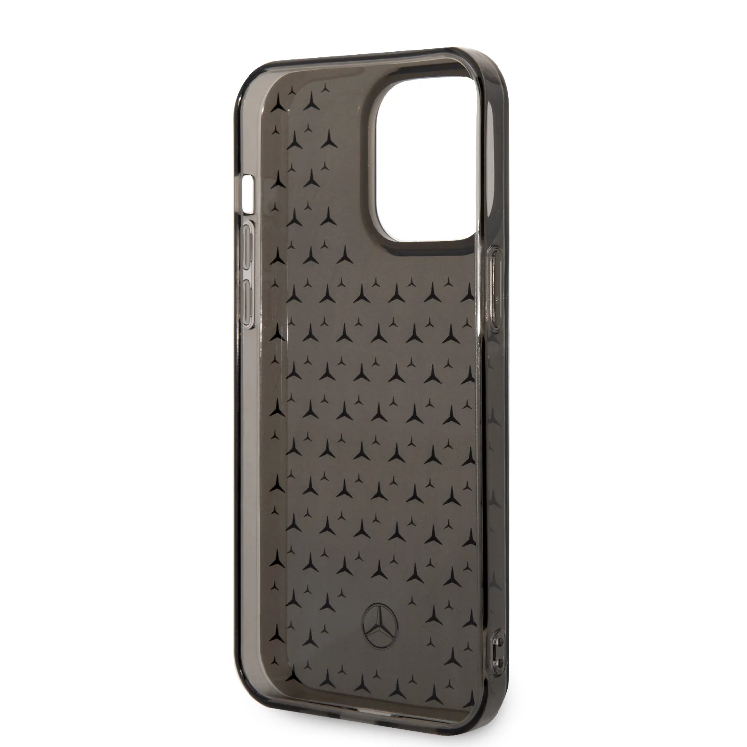 Mercedes-Benz Silicone Black Case with Gradient Star Pattern for iPhone 14 Pro Max