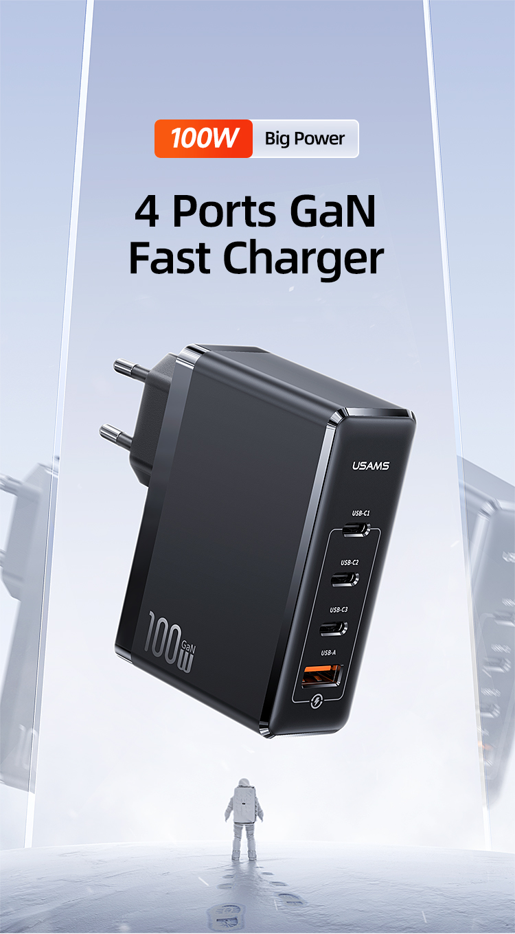 US-CC163 T50 100W 4 Ports GaN Fast Charger