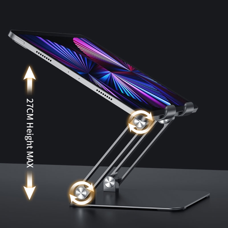 WiWU ZM105 Double Layer Stepless Adjustable Desktop Tablet Folding Stand for Phone and Tablet