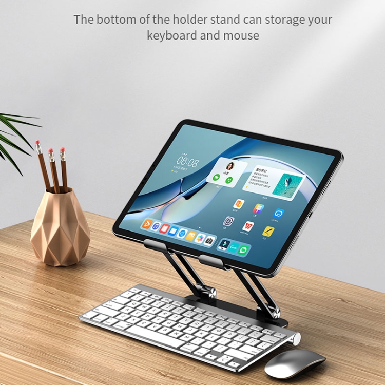 WiWU ZM105 Double Layer Stepless Adjustable Desktop Tablet Folding Stand for Phone and Tablet