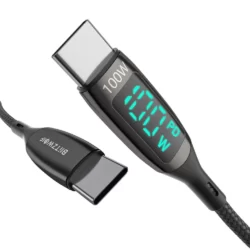 BlitzWolf BW-TC23 100W 5A LED Display Type-C to Type-C Fast Charging Data Cable 6ft Cable