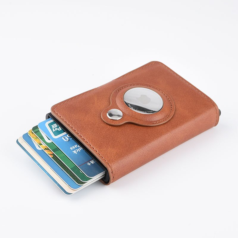 COTECI Airtag Wallet Leather RFID PU Card Holder