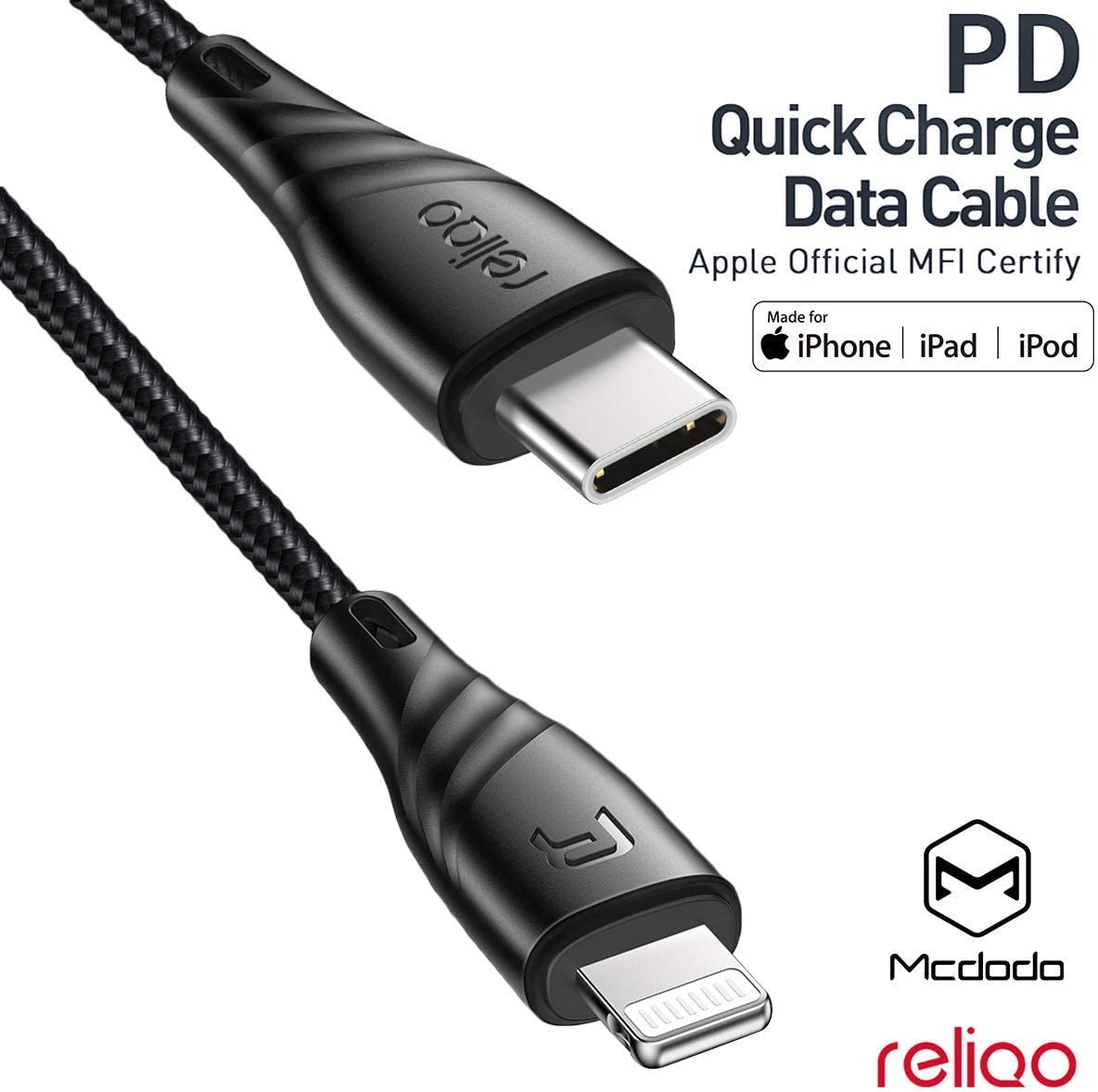 Mcdodo reliQO Rca-625 Lightning To Type-C Data Cable 1.2m